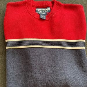 Abercrombie & Fitch ski sweater. Vintage Red and Blue, XL, like new
